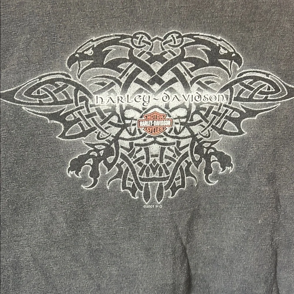 Harley-Davidson Y2K Black Short Sleeve Tee with Graphic Design Vintage Sz XL ♦️